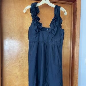 Miu Miu ruffle sleeveless silk dress